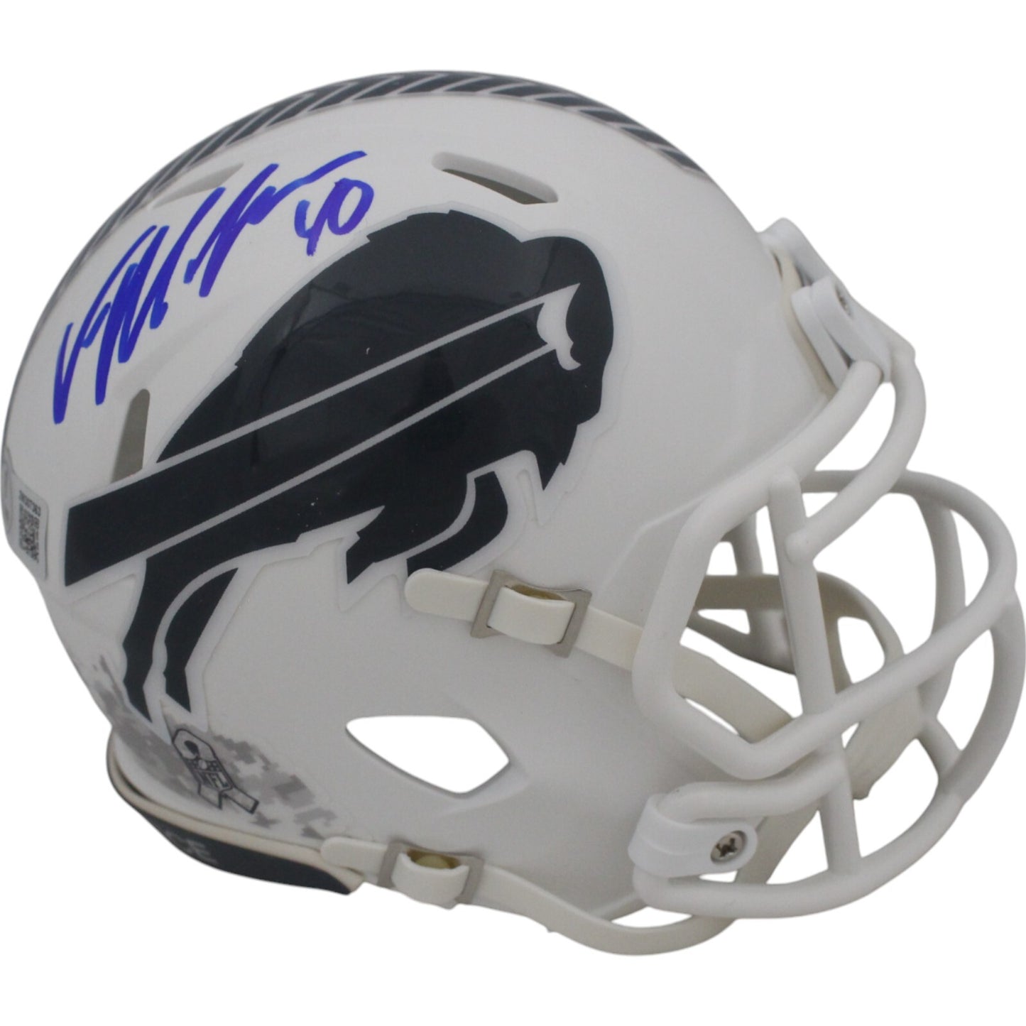 Von Miller Autographed Buffalo Bills 2024 Salute to Service Mini Helmet