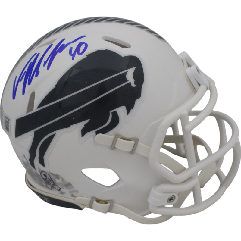 Von Miller Autographed Buffalo Bills 2024 Salute to Service Mini Helmet