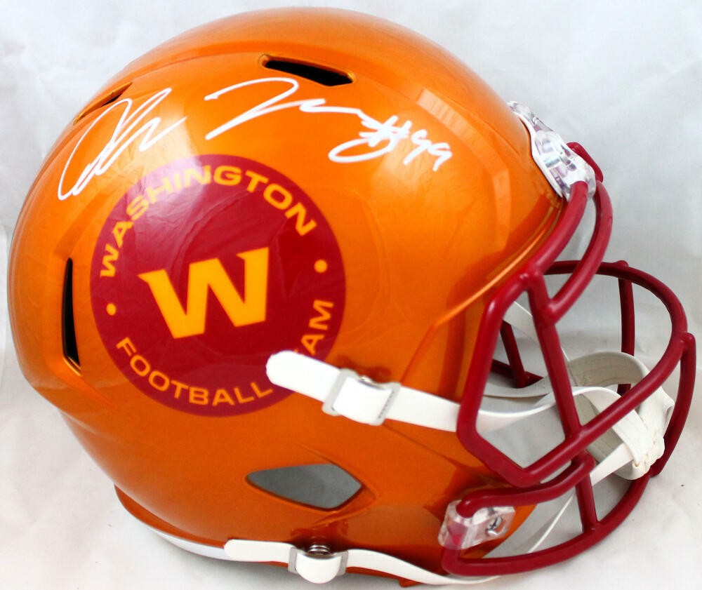 Chase Young Autographed Washington Football Team Full Size Flash Helmet