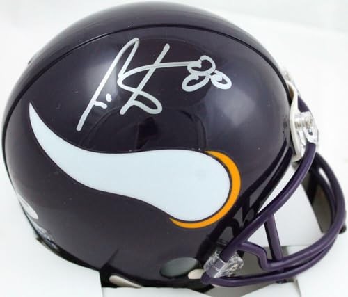 Cris Carter Autographed Minnesota Vikings Silver Mini Helmet