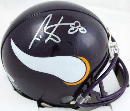 Cris Carter Autographed Minnesota Vikings Silver Mini Helmet