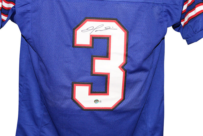 Damar Hamlin Autographed Buffalo Bills Custom Jersey - Blue (BAS)