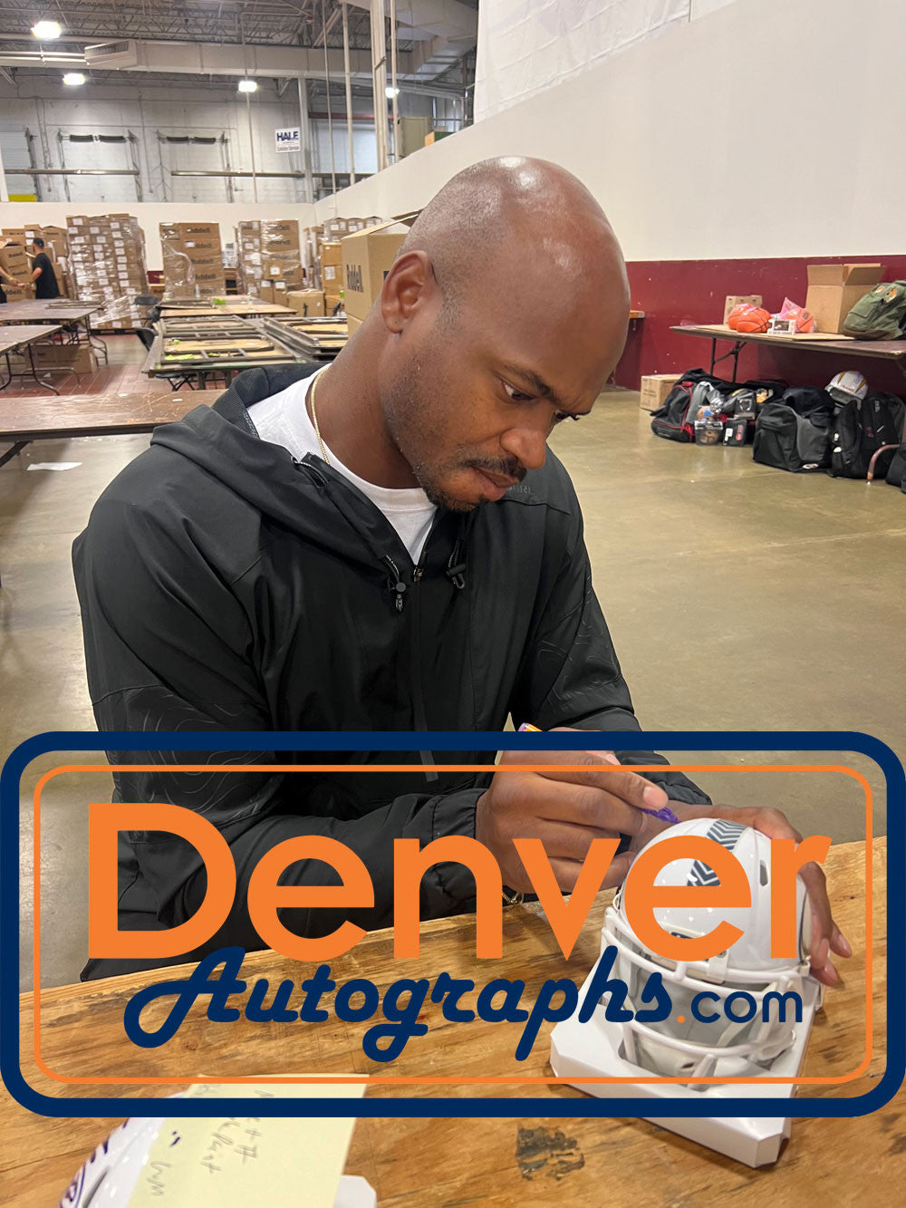 Adrian Peterson Signed Minnesota Vikings 2024 Salute to Service Mini Helmet