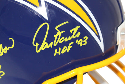 Dan Fouts, Charlie Joiner & Kellen Winslow Sr Signed Chargers Authentic Helmet