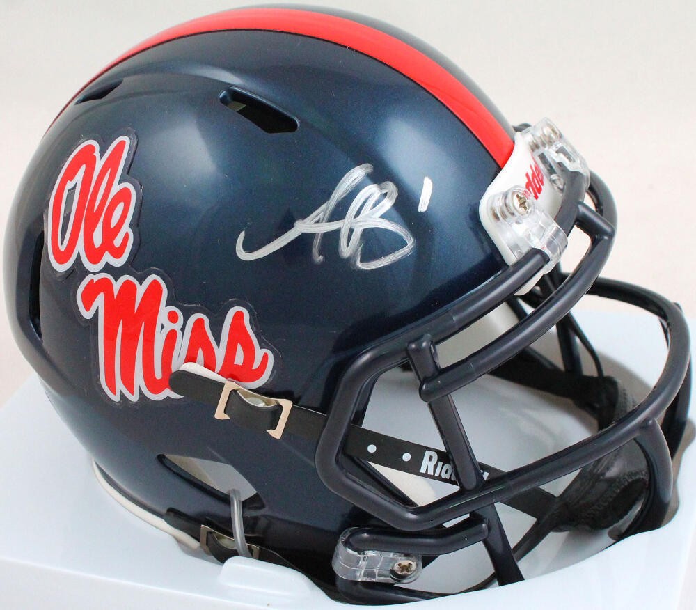 A.J. Brown Signed Ole Miss Rebels Speed Mini Helmet