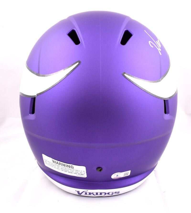 Warren Moon Signed Minnesota Vikings Full Size Speed Helmet HOF Inscription