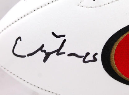 Elijah Mitchell Signed San Francisco 49ers Logo Football