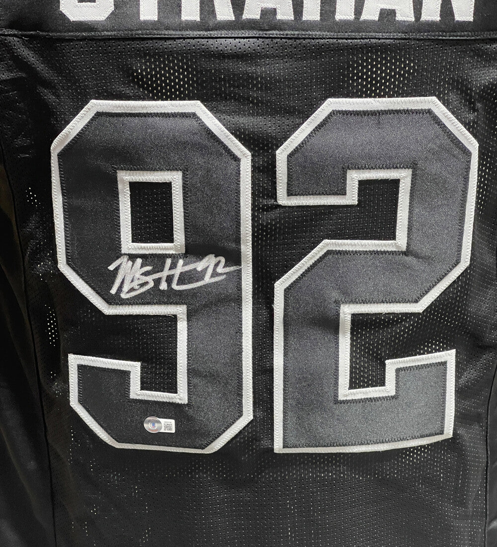Michael Strahan Signed New York Giants Style Jersey - Black - Beckett