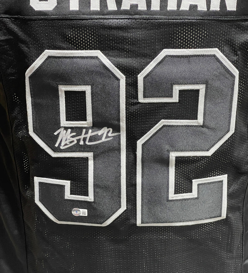Michael Strahan Signed New York Giants Style Jersey - Black - Beckett
