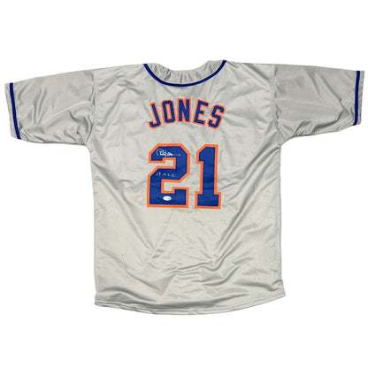 Cleon Jones Signed New York Mets Custom Baseball Jersey ('69 WSC)