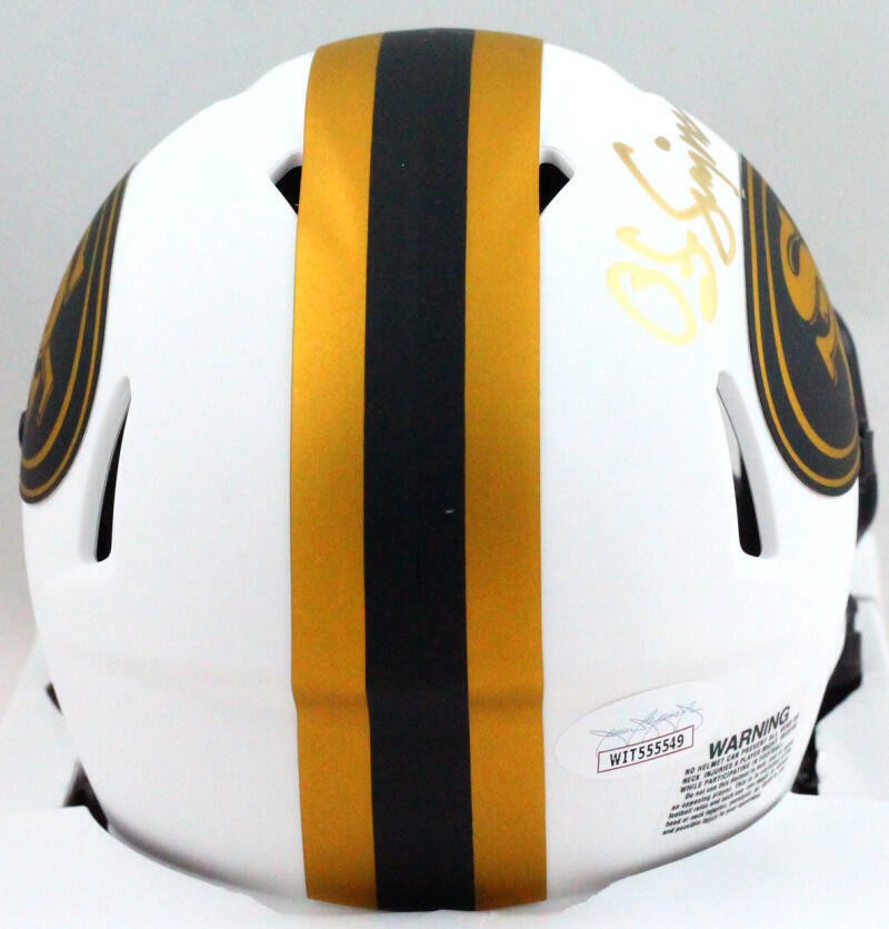 OJ Simpson Signed San Francisco 49ers Lunar Speed Mini Helmet