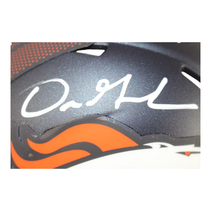 Dre Greenlaw Autographed Denver Broncos Speed Mini Helmet