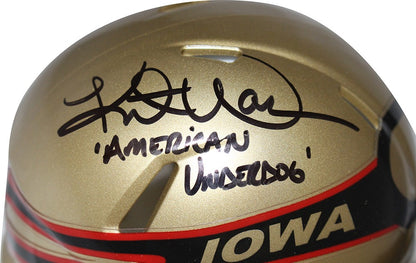 Kurt Warner Signed Iowa Barnstormers Mini Helmet (American Underdog)