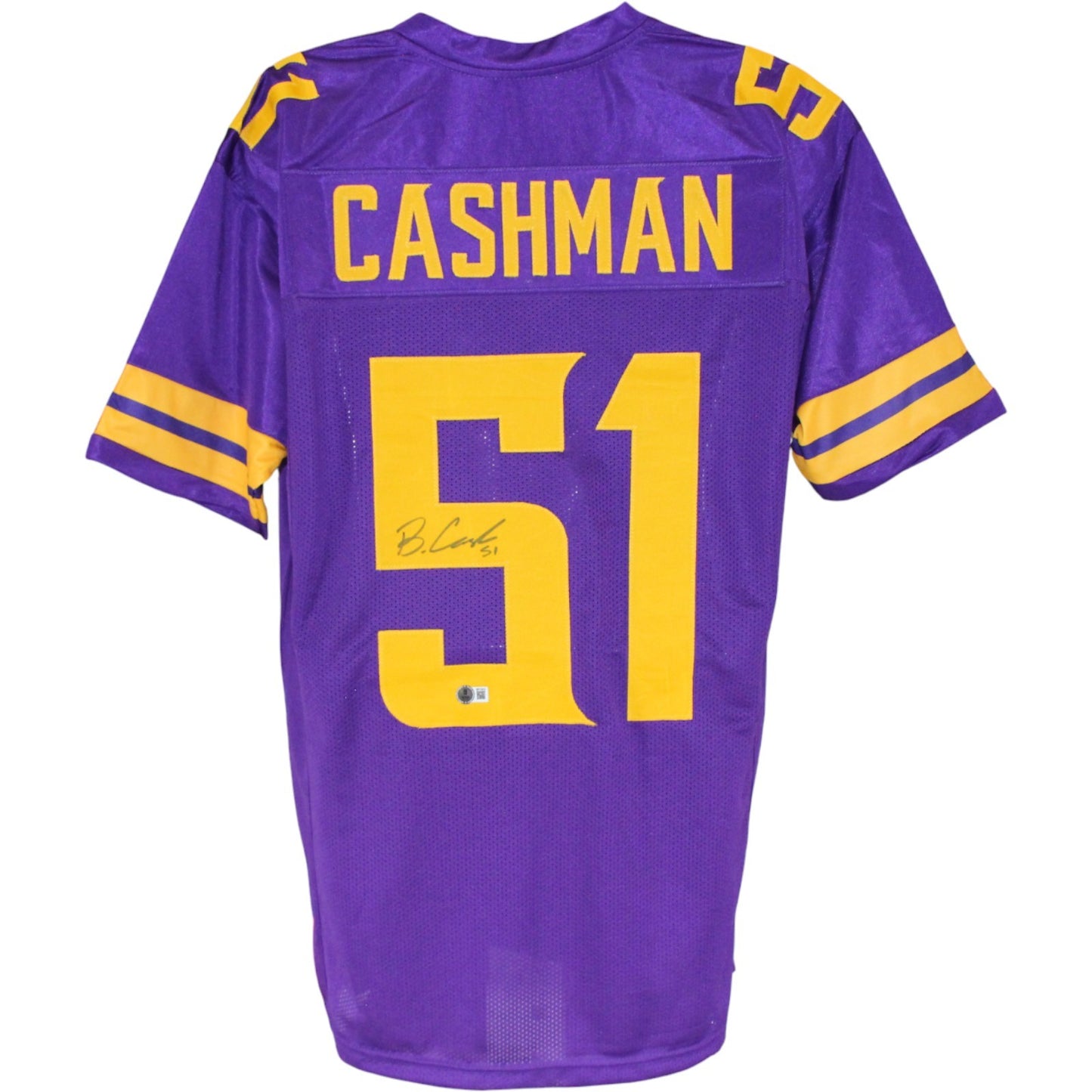 Blake Cashman Signed Pro Style Purple Jersey
