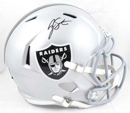 Geno Smith Autographed Las Vegas Raiders Full Size Speed Helmet