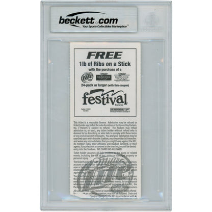 Adrian Peterson Autographed 11/11/07 ROY Inscribed Slabbed Ticket Stub