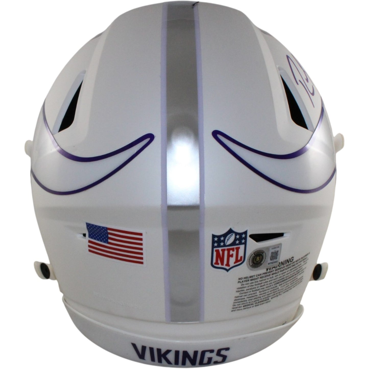 Randy Moss & Justin Jefferson Signed Minnesota Vikings SpeedFlex Helmet