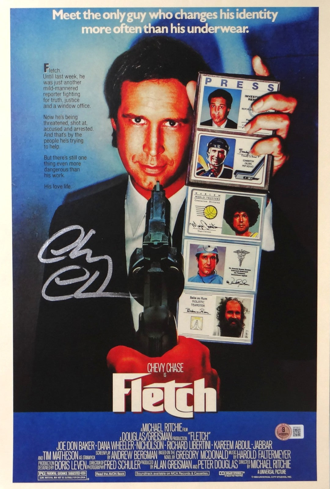 Chevy Chase Autographed Fletch 11x17 Movie Poster