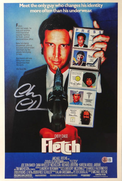 Chevy Chase Autographed Fletch 11x17 Movie Poster