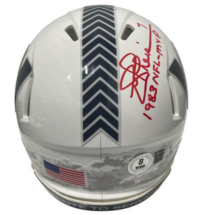 Joe Theismann Signed Washington Salute Mini Helmet (1983 NFL MVP) Beckett