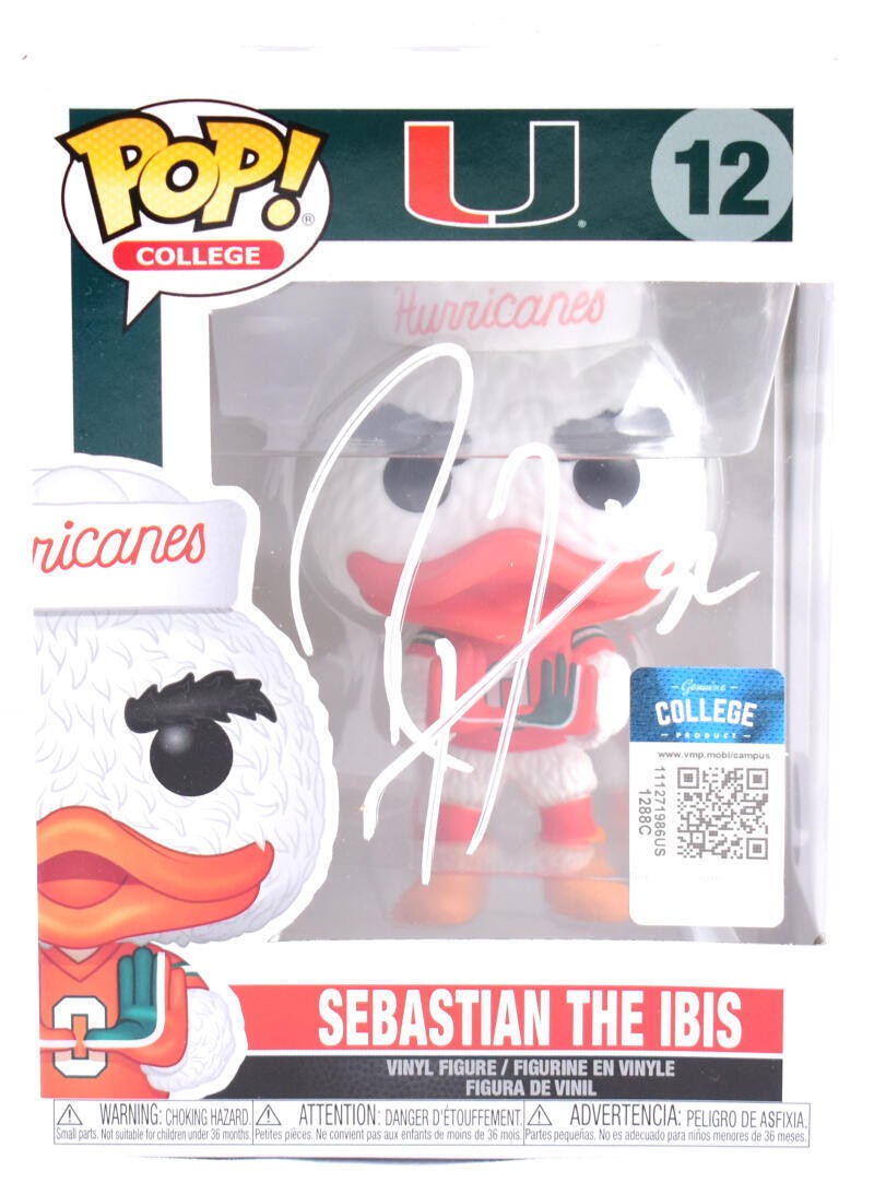 Ray Lewis Autographed Miami Hurricanes Funko Pop #12