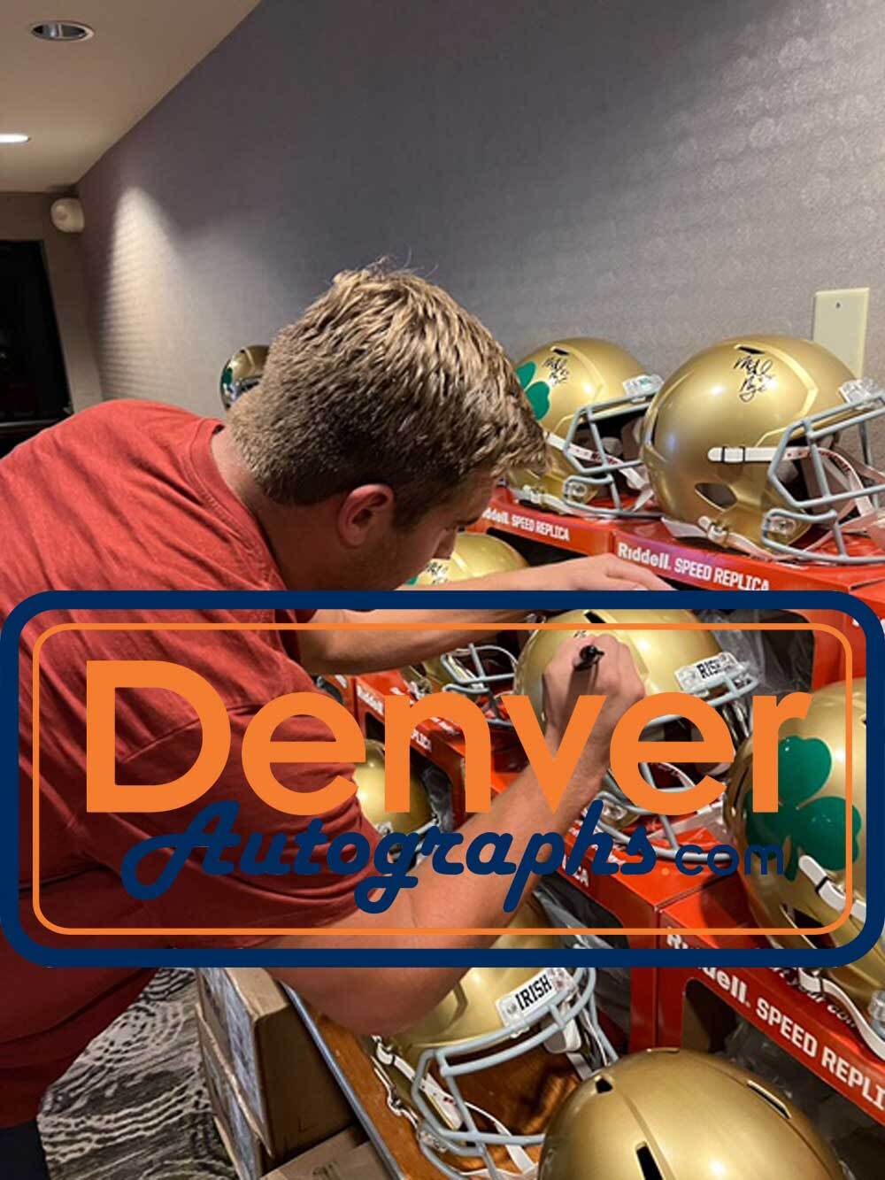 Michael Mayer Notre Dame Fighting Irish Signed Full Size Helmet