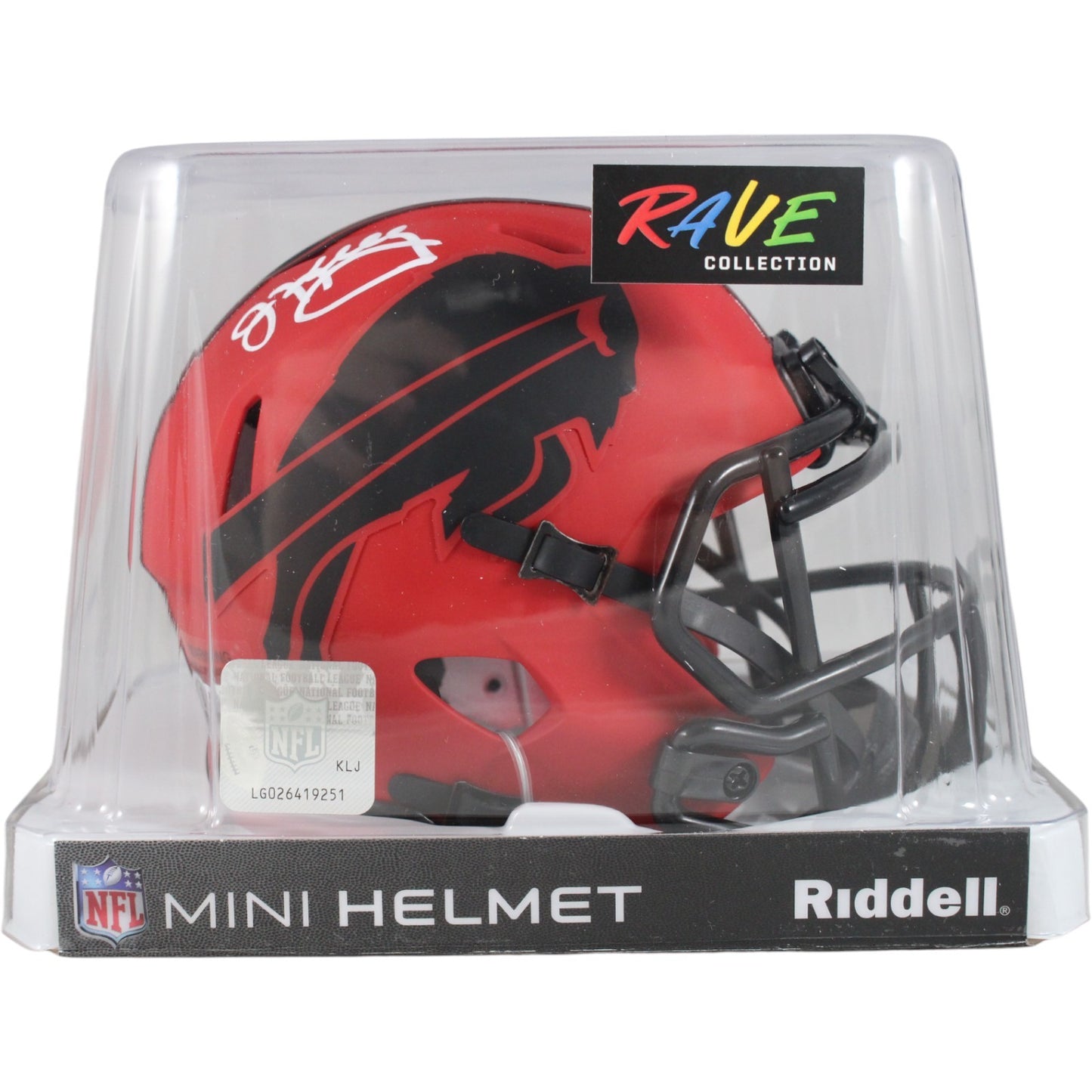 Jim Kelly Buffalo Bills Autographed Rave Alternate Mini Helmet