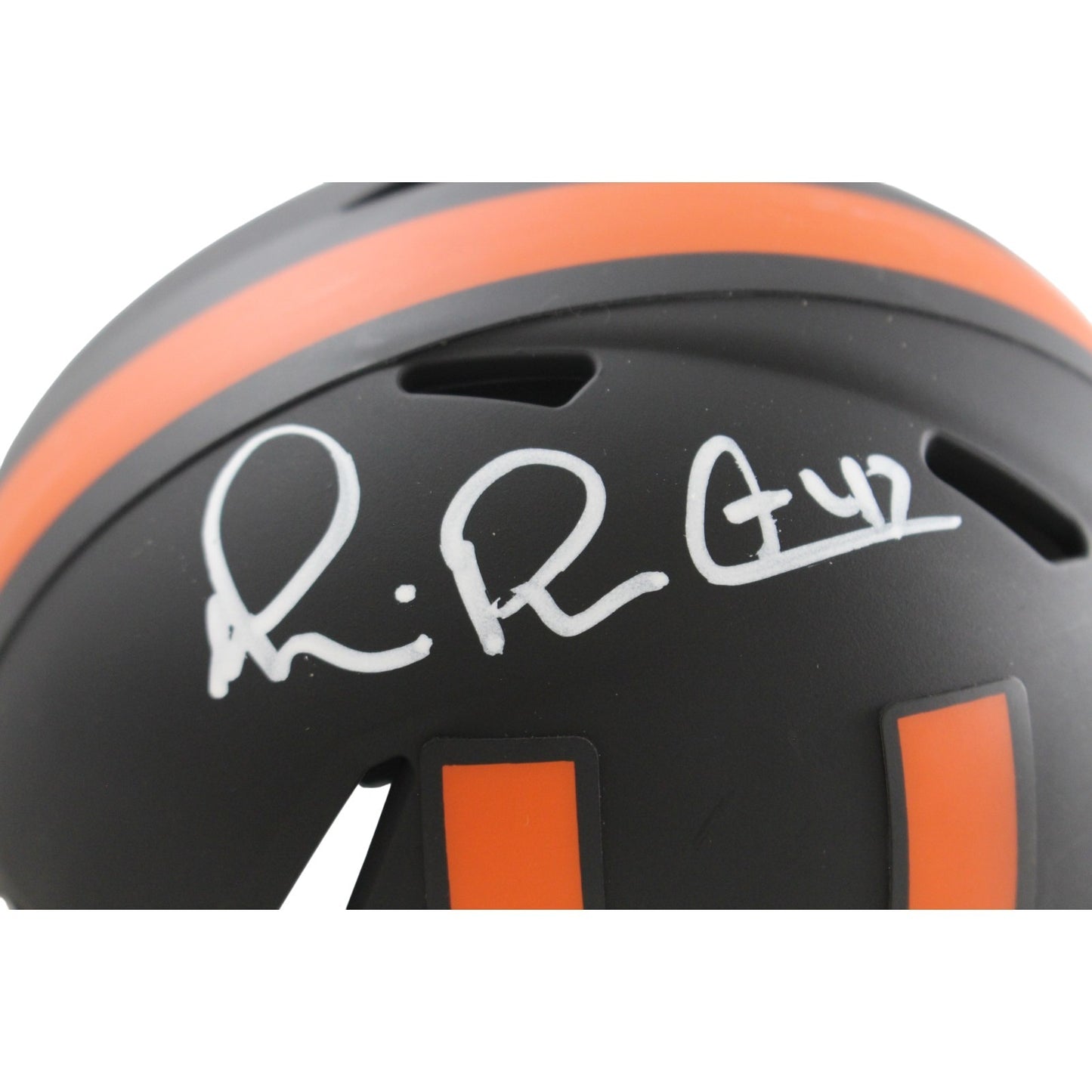 Michael Irvin Signed Miami Hurricanes Eclipse Mini Helmet