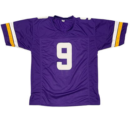 J.J. McCarthy Signed Minnesota Vikings Custom Football Jersey