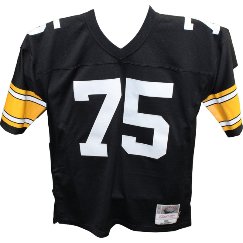 Joe Greene Signed Pittsburgh Steelers Mitchell & Ness Black Jersey