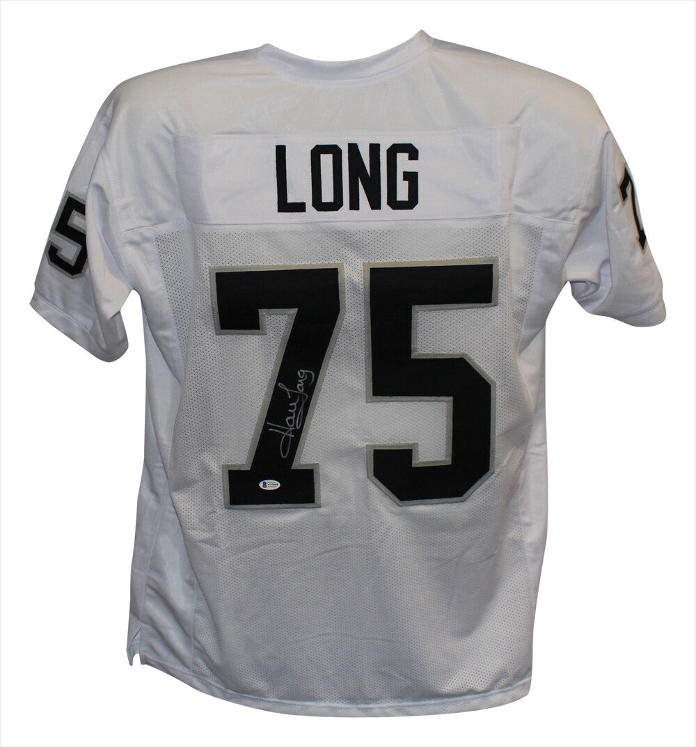 Howie Long Signed Oakland Raiders Custom White Football Jersey BAS