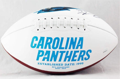 Derrick Brown Autographed Carolina Panthers Logo Football