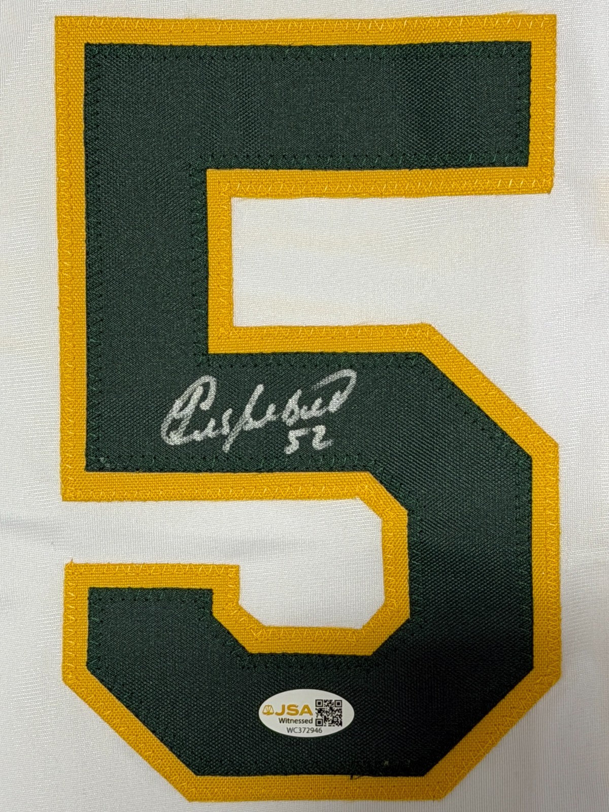 Yoenis Cespedes Signed Oakland Athletics Custom White Jersey (JSA COA)