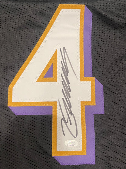 Zay Flowers Custom Jersey Baltimore Ravens Autographed (JSA COA)