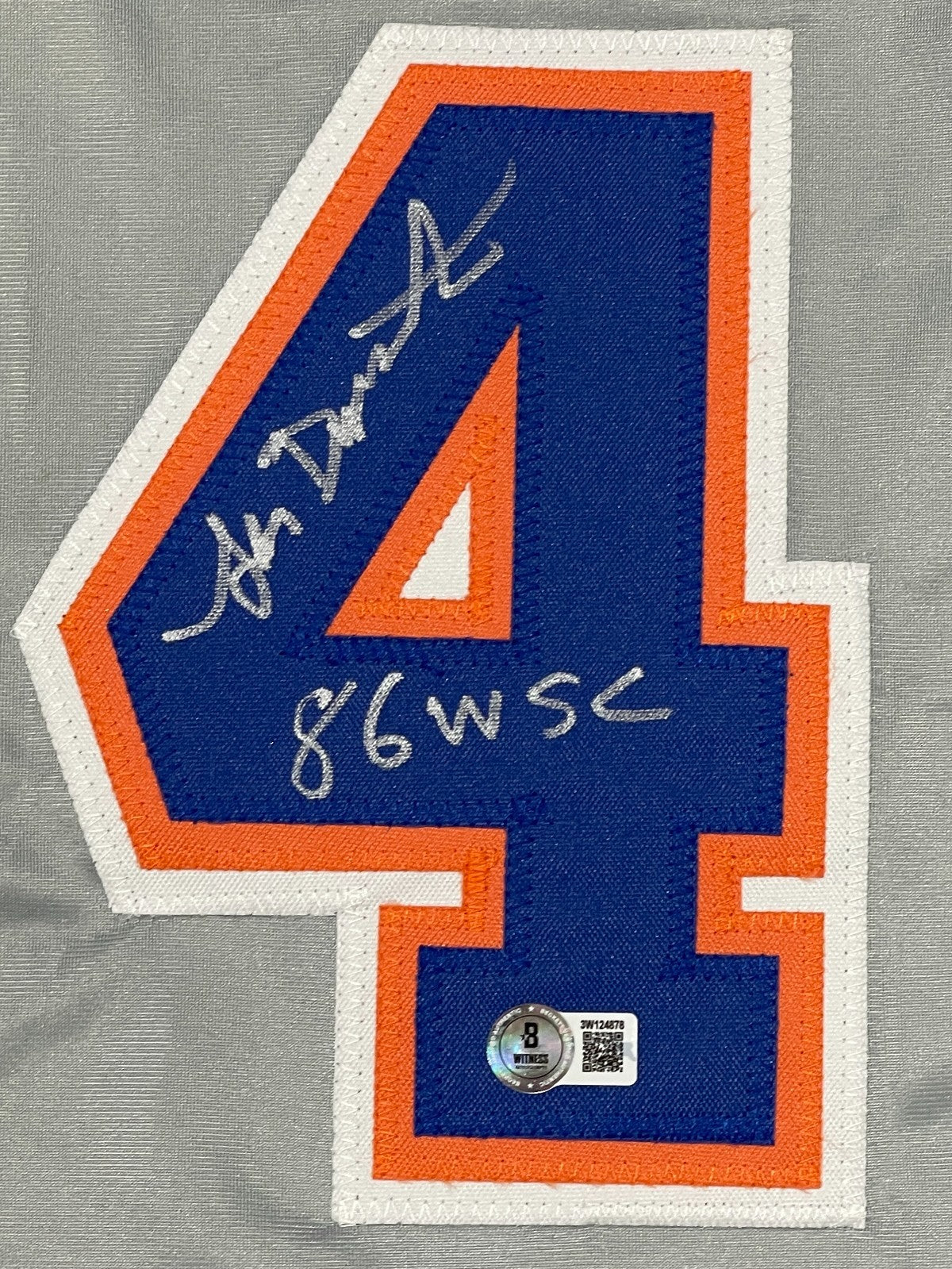 Lenny Dykstra Signed New York Mets Custom Jersey (86 WSC) Beckett COA