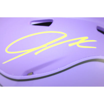 Jordan Addison Autographed Minnesota Vikings Rave Mini Helmet