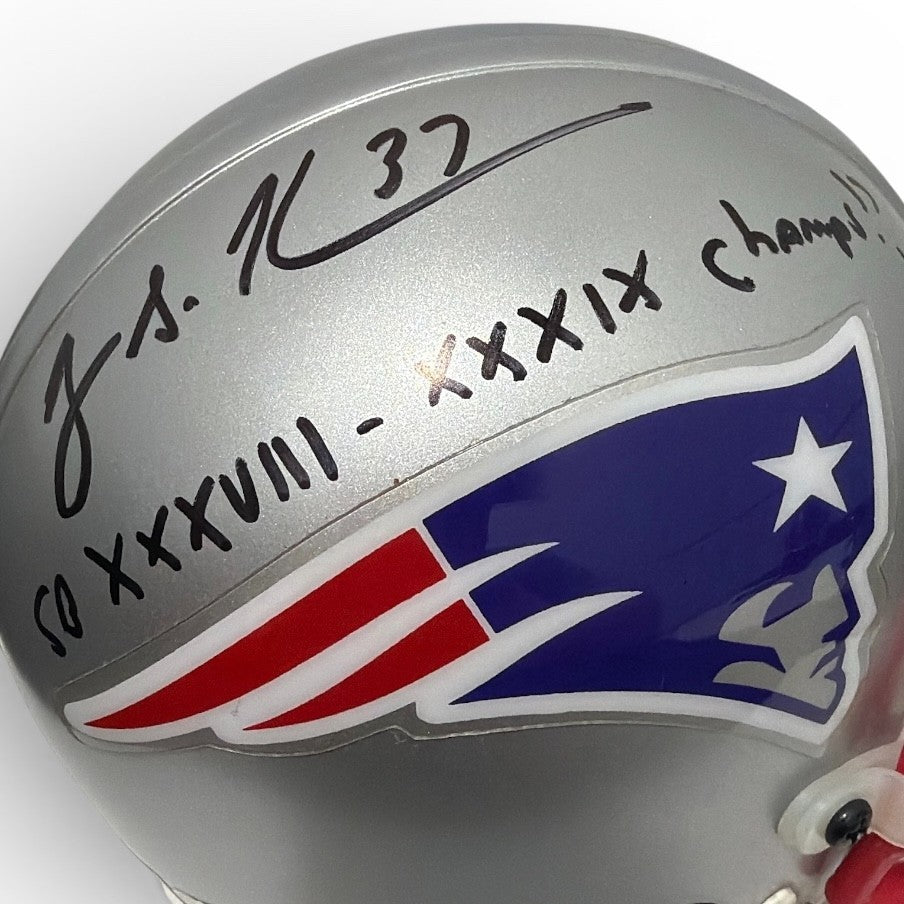 Rodney Harrison Signed New England Patriots VSR4 Mini Helmet