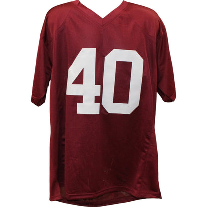Von Miller Autographed College Style Red Jersey (Beckett Witnessed)