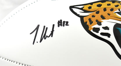Travis Hunter Signed Jacksonville Jaguars Logo Football