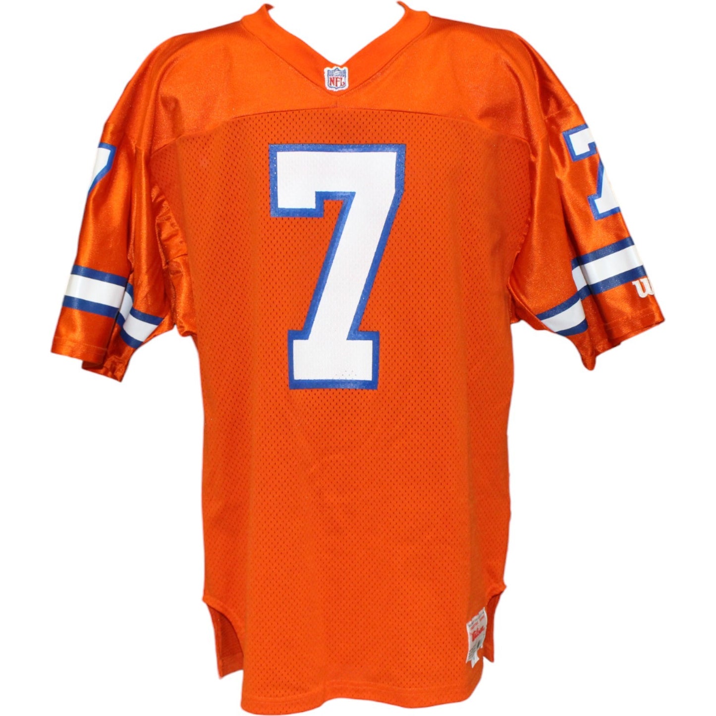 John Elway Autographed Denver Broncos Wilson Orange Jersey