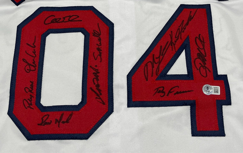 2004 Boston Red Sox Team Signed Custom Jersey (10 Signatures) BAS