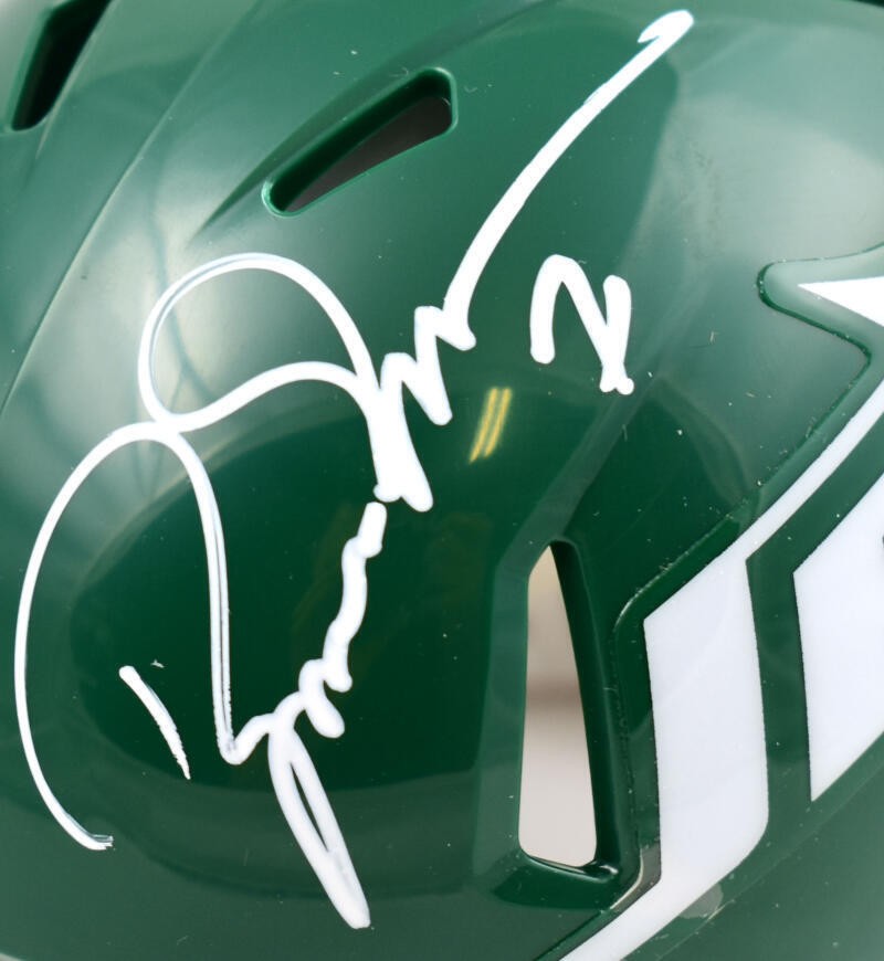 Boomer Esiason Signed New York Jets Throwback Speed Mini Helmet