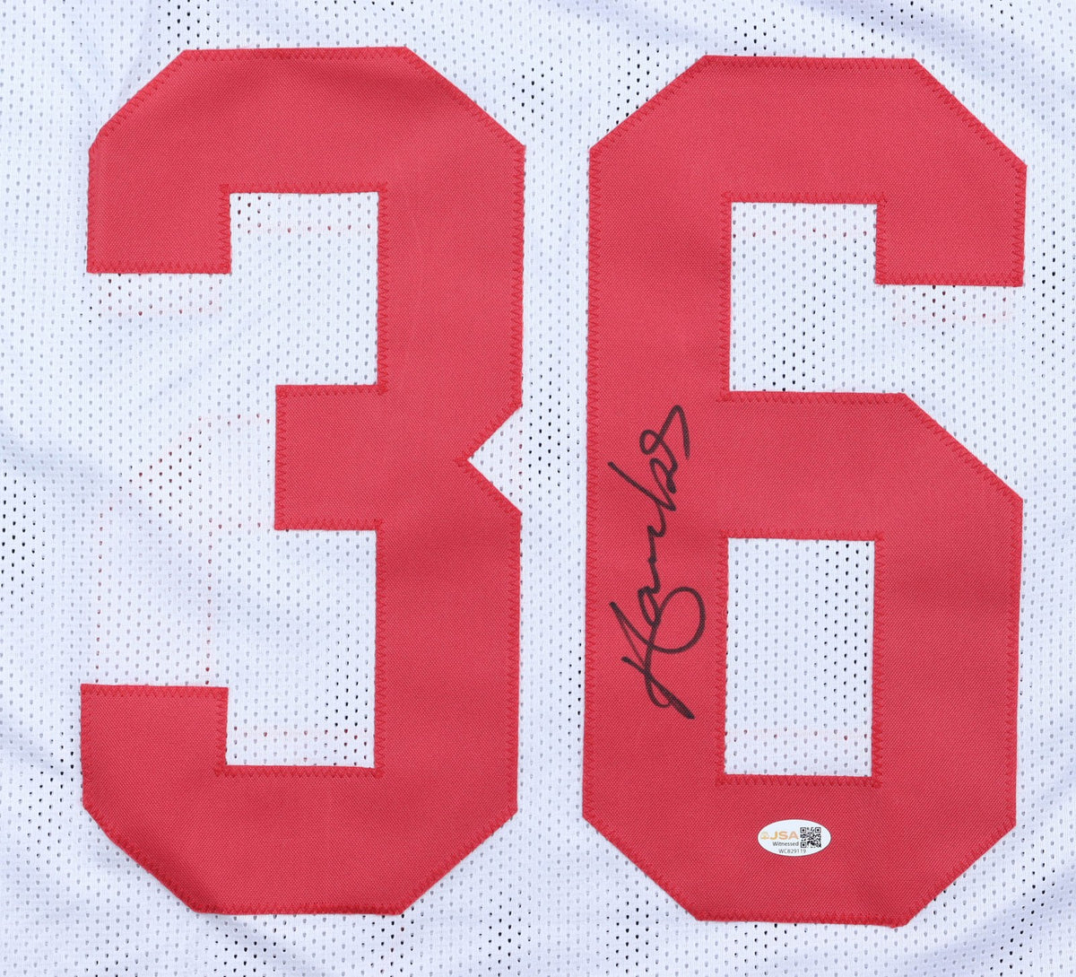 Merton Hanks Signed San Francisco 49ers White Custom Jersey
