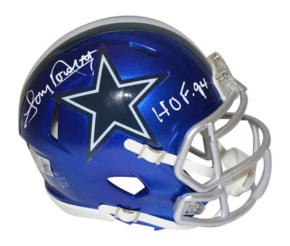 Tony Dorsett Dallas Cowboys Autographed Riddell Flash Mini Helmet (Beckett)