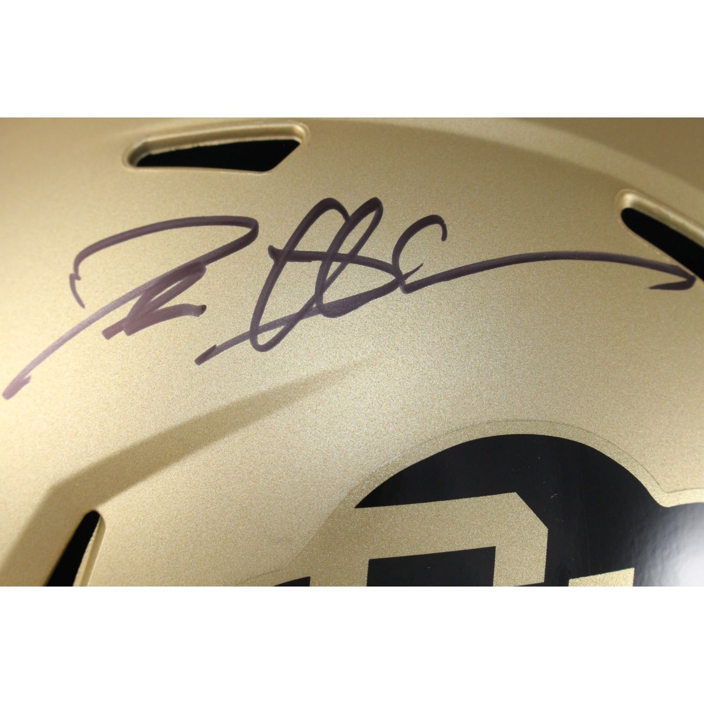 Travis Hunter & Deion Sanders Signed Colorado Buffaloes Full Size Helmet