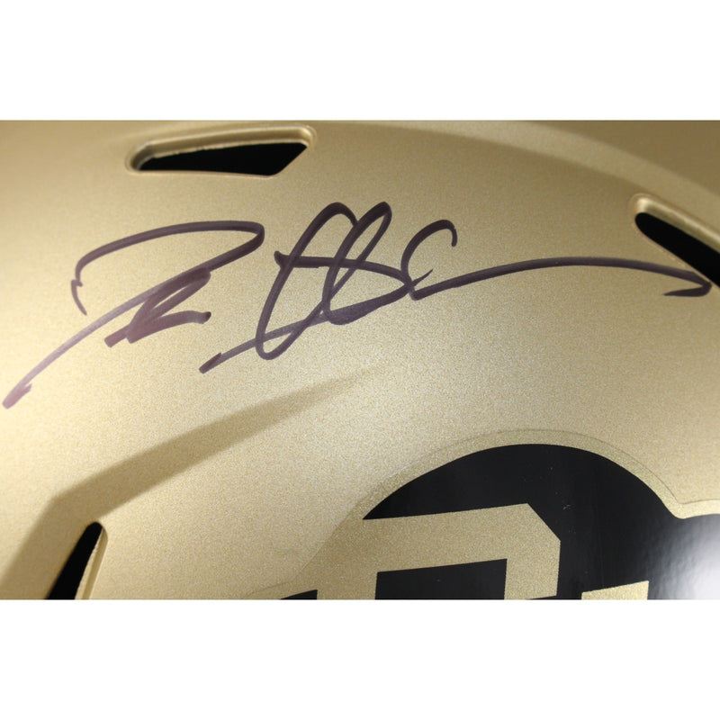 Travis Hunter & Deion Sanders Signed Colorado Buffaloes Full Size Helmet