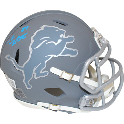 Sam LaPorta Detroit Lions Signed Slate Mini Helmet