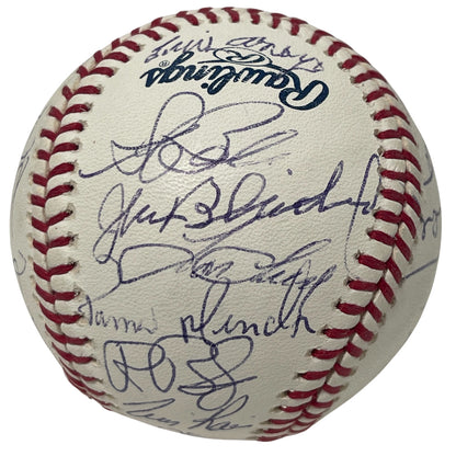 2008 New York Yankees Old Timers Day Multi-Signed (24) Baseball JSA COA