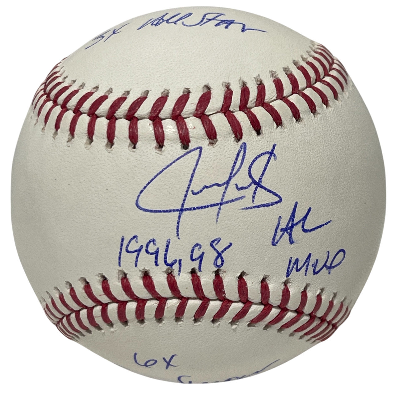 Juan Gonzalez Signed Official Major League Baseball w/ 3 Inscriptions