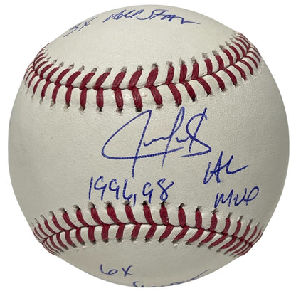 Juan Gonzalez Signed Official Major League Baseball w/ 3 Inscriptions